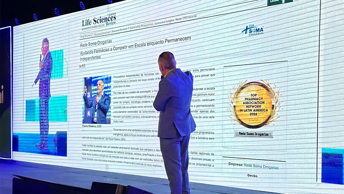 Rede Soma Drogarias conquista prêmio internacional por modelo para farmácias independentes