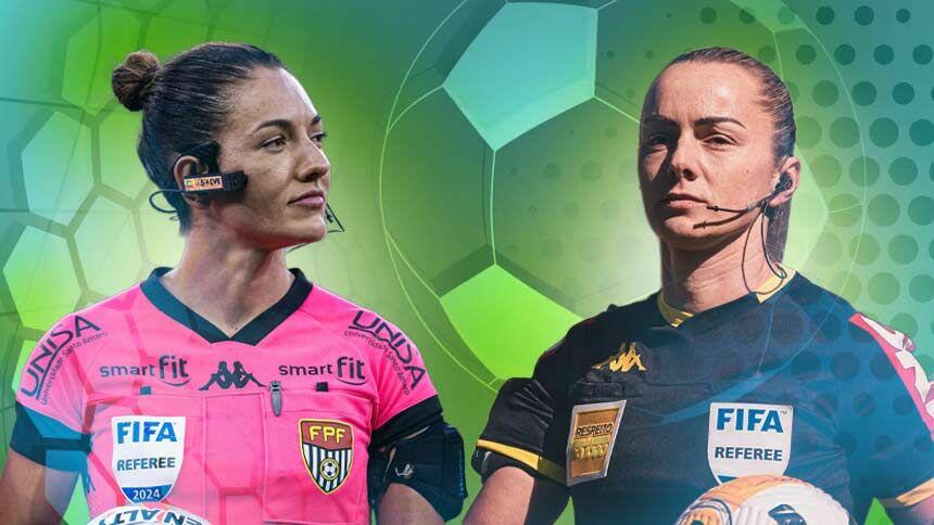 Árbitras Daiane Muniz e Charly Deretti estreiam na Série A masculina e fazem história