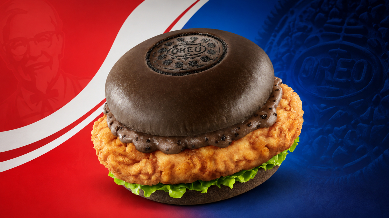 KFC Debuts Oreo Chicken Burger Featuring Cookie Buns and Crushed Oreos in China