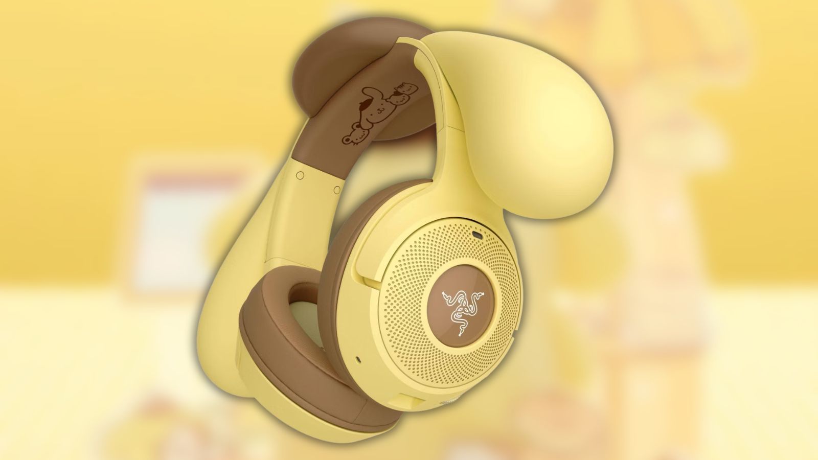 Razer Expands Sanrio Lineup With Floppy-Eared Pompompurin Kraken Kitty V2 Headset