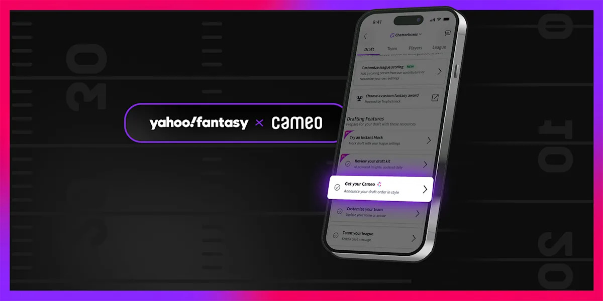 Yahoo Fantasy and Cameo Partner to Boost Fantasy Football Fun with Celebrity Picks