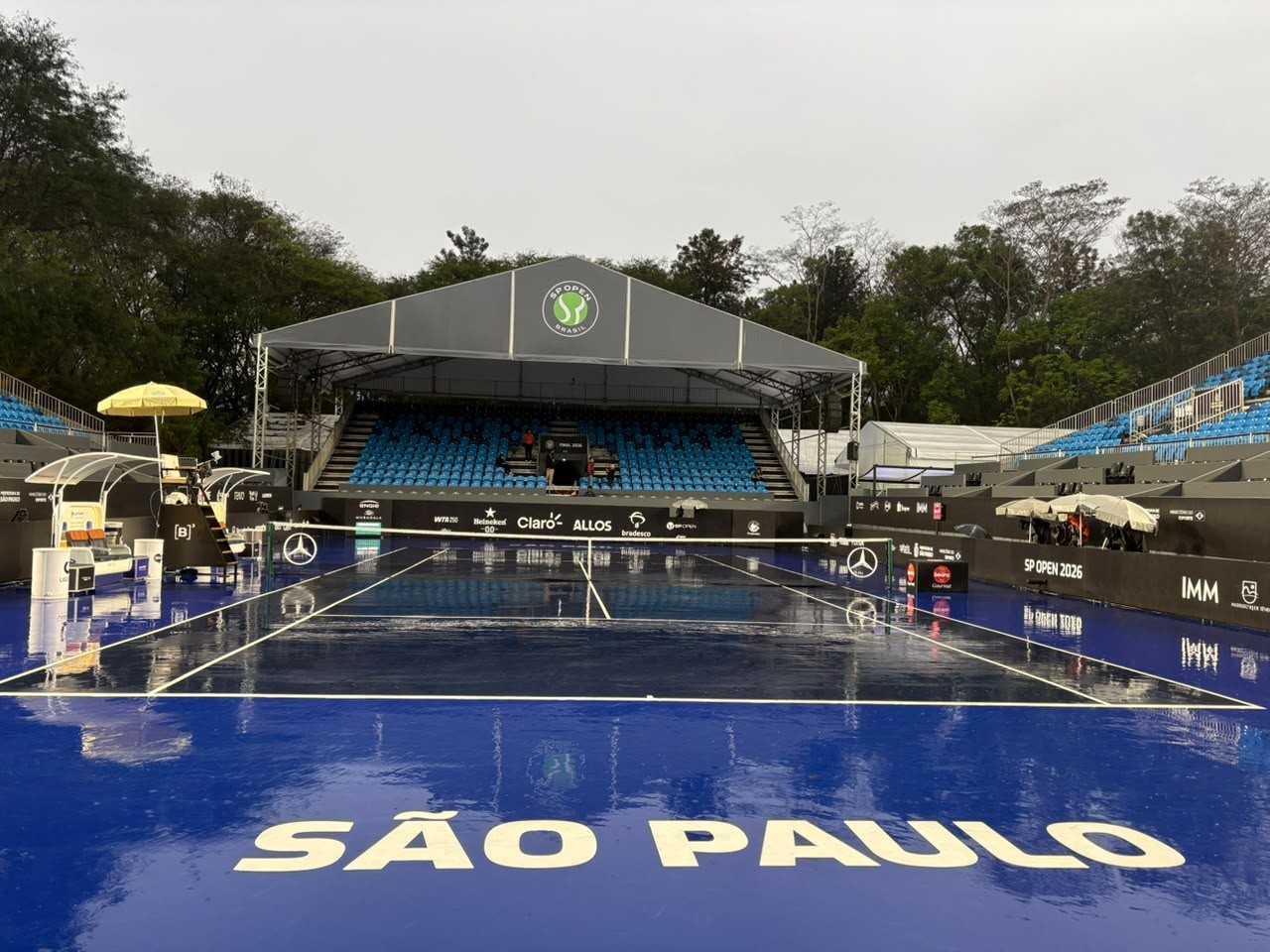 Chuva adia finais do SP Open de Tênis para esta segunda-feira no Villa-Lobos