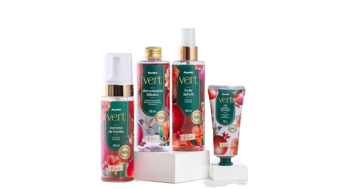 Panvel lança fragrância de romã e expande linha Vert com quatro produtos veganos