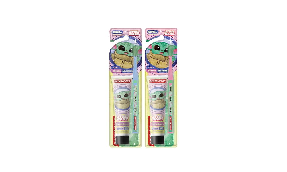 Dentalclean lança kit de higiene bucal com Grogu de Star Wars para crianças