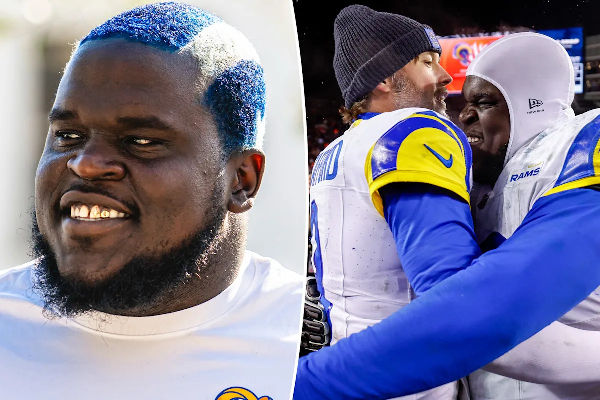 Kevin Dotson's Rams Spirit Shines in Wild Hair at Training Camp