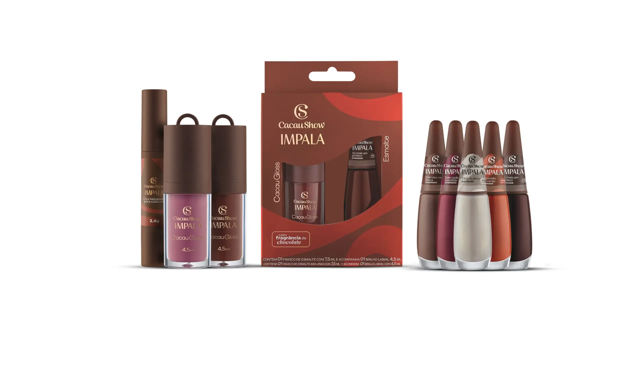 Impala e Cacau Show unem forças em collab com esmaltes e gloss labial