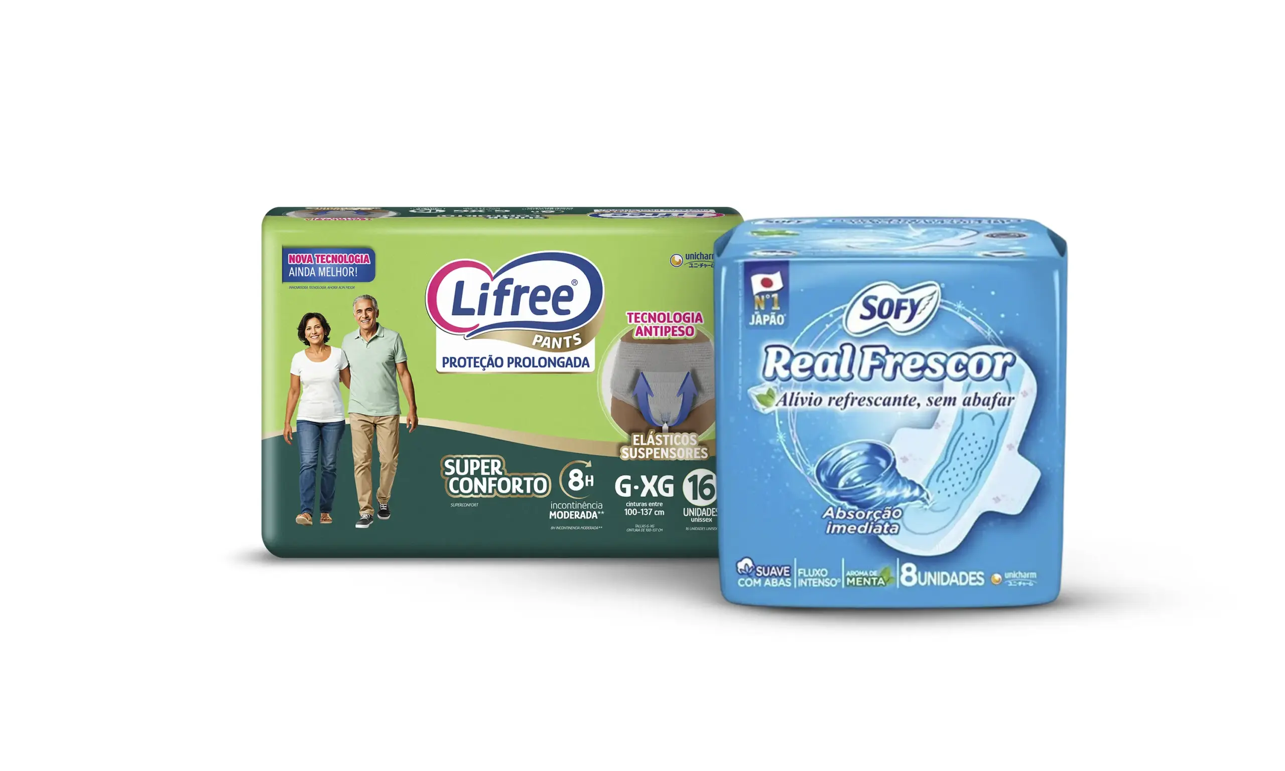 Unicharm lança Sofy e Lifree com inovações na absorção menstrual e proteção adulta