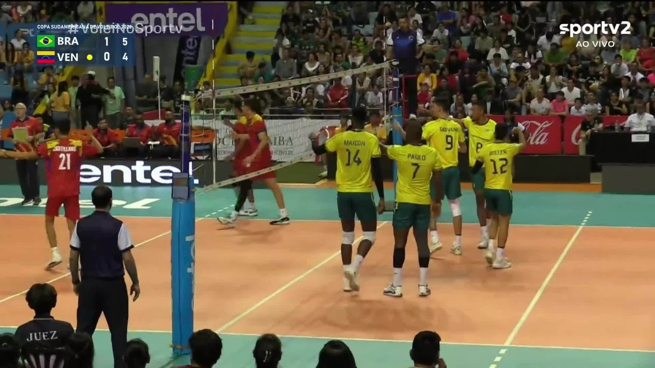 Brasil vence Venezuela e garante vaga na semifinal da Copa Sul-Americana de Vôlei