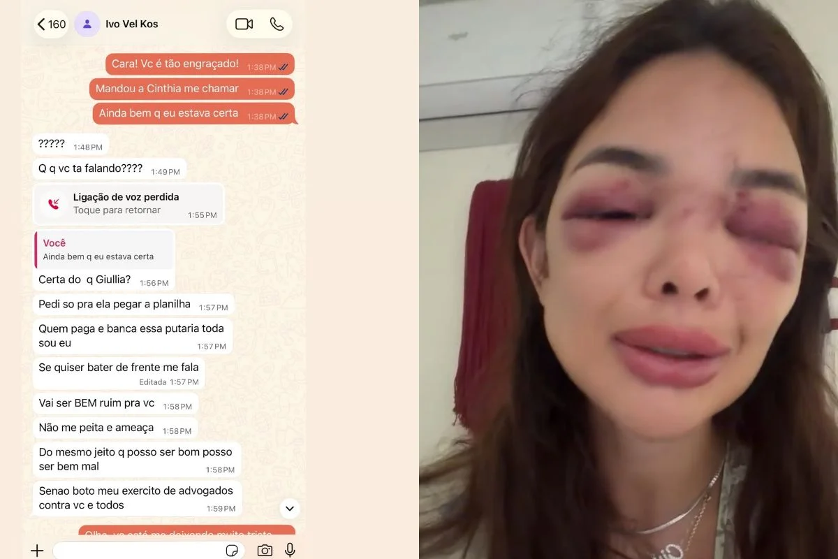"Posso ser bem mal": mensagens revelam ameaças de Ivo Kos à esposa Giullia Falcão