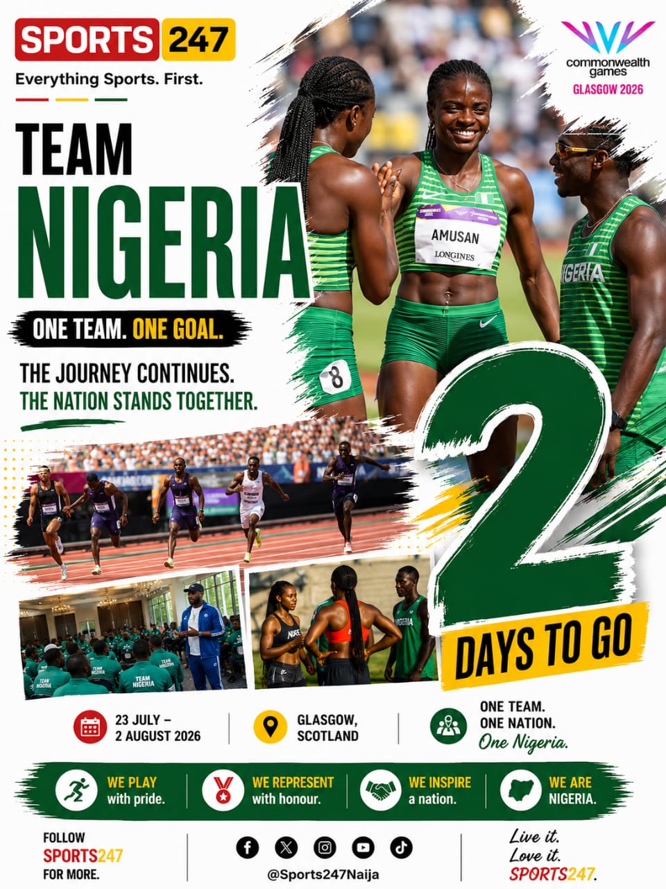Team Nigeria Eyes Golden Chapter in Glasgow Commonwealth Games