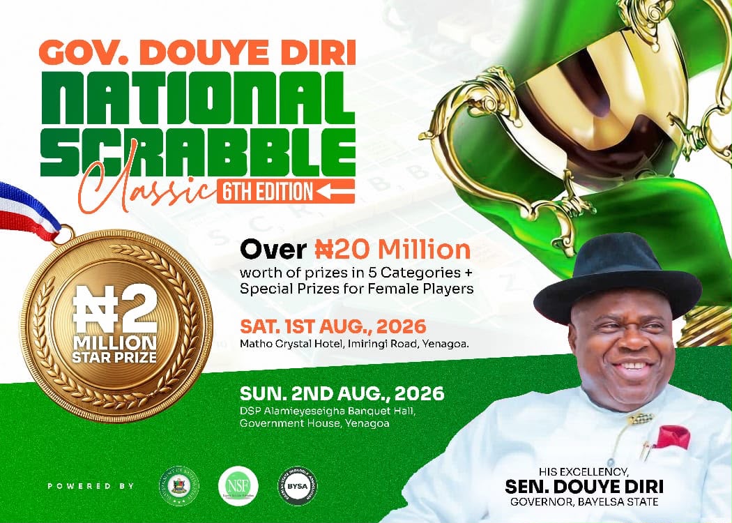 Governor Douye Diri’s ₦20 Million Scrabble Classic Returns to Bayelsa