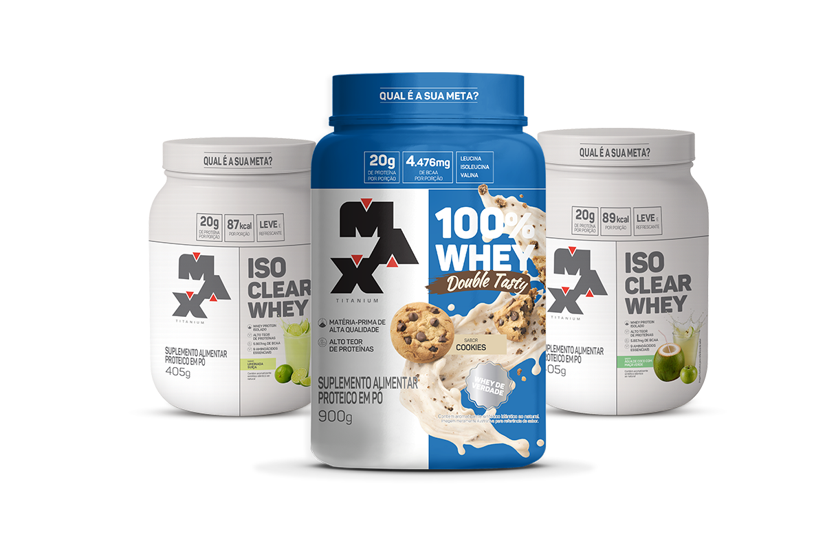 Max Titanium lança quatro novos sabores de whey protein para Iso Clear e Double Tasty