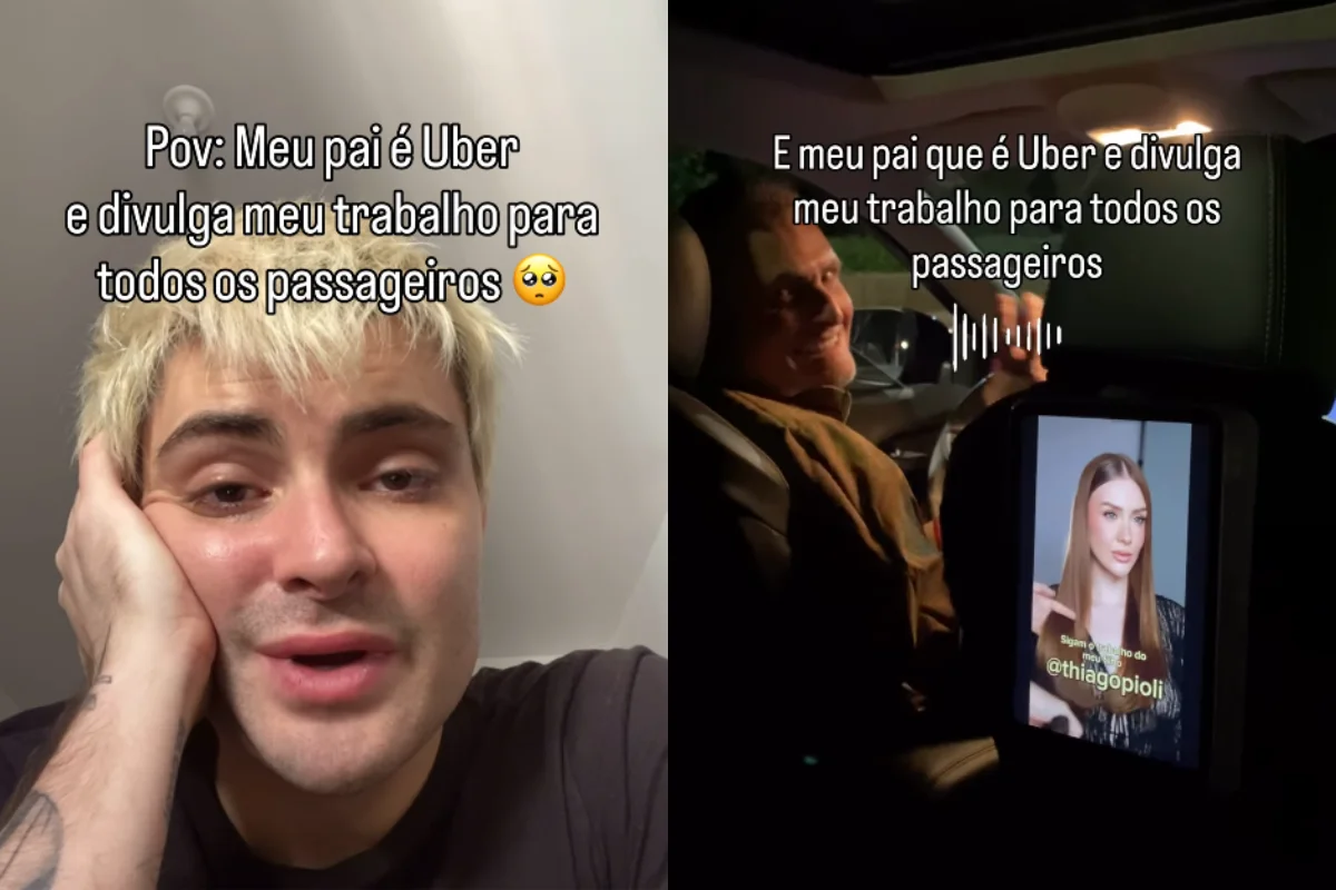 Pai incentiva filho maquiador e comove a web durante rotina de trabalho